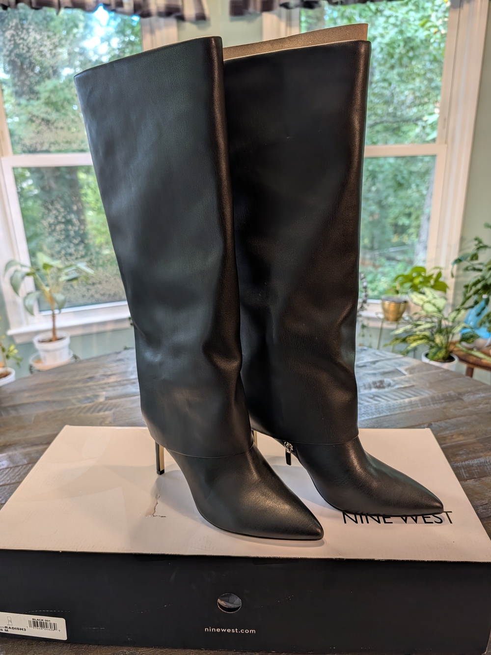 Nine West Fold-over Black Tall Boots